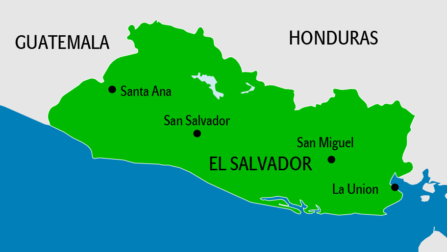 El Salvador Landkarte